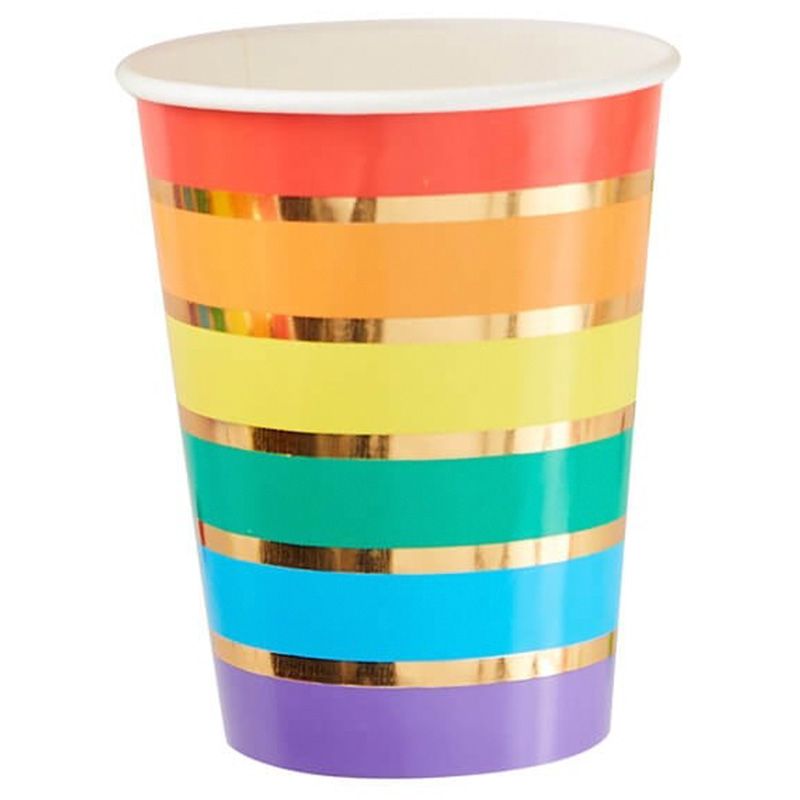 Ginger Ray Rainbow & Gold Foiled Cups