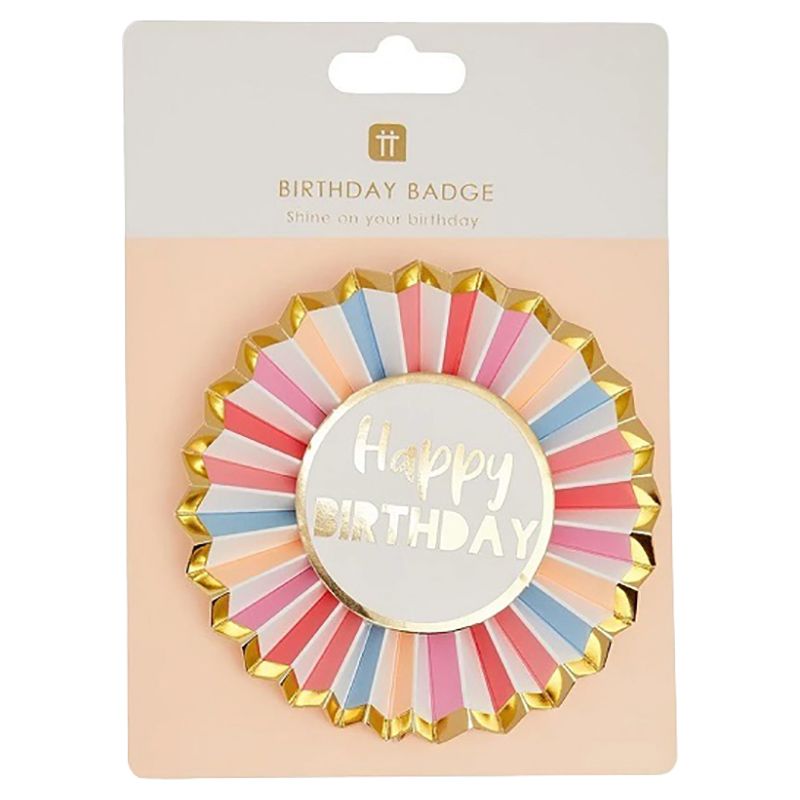 Talking Tables - Rose Happy Birthday Badge