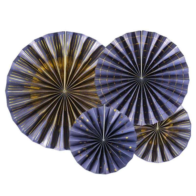 Party Deco - Decorative Rosettes Navy Blue