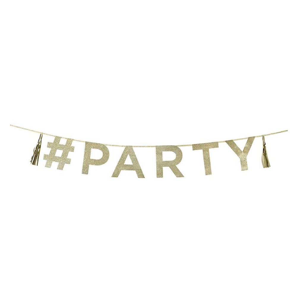 Talking Tables - Say It with Glitter Party Banner - Gold