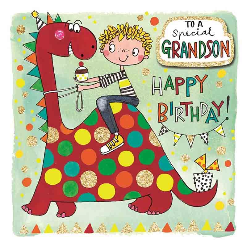 Rachel Ellen Designs - Happy Birthday Grandson Card