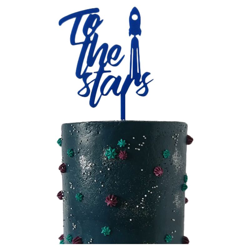 Slice Cake Toppers - To The Stars Cake Topper