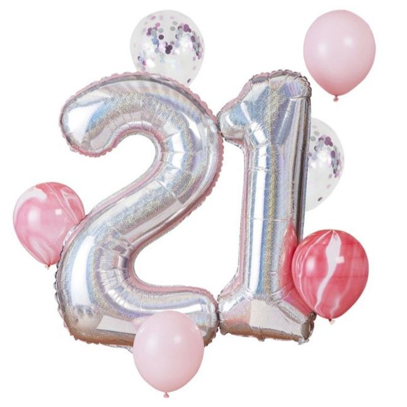 Ginger Ray - 21st Birthday Balloon Bundle 