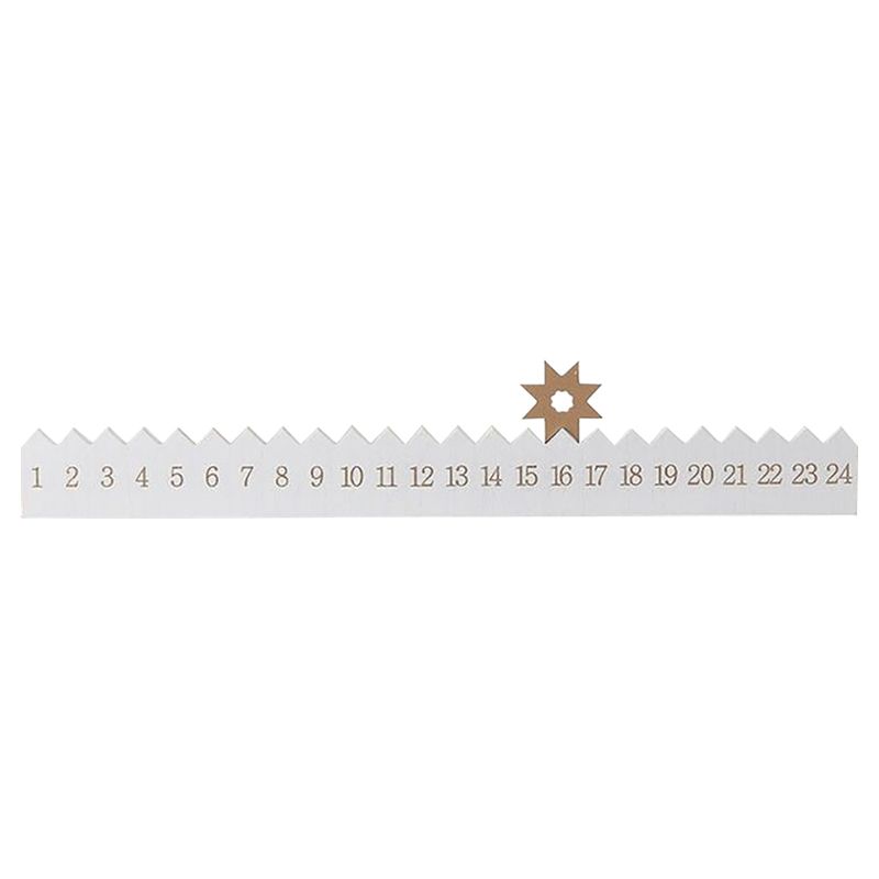 Ginger Ray - Gold Sparkle Wooden Star Advent - White