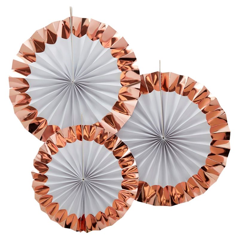 Ginger Ray Rose Gold Fan Decorations