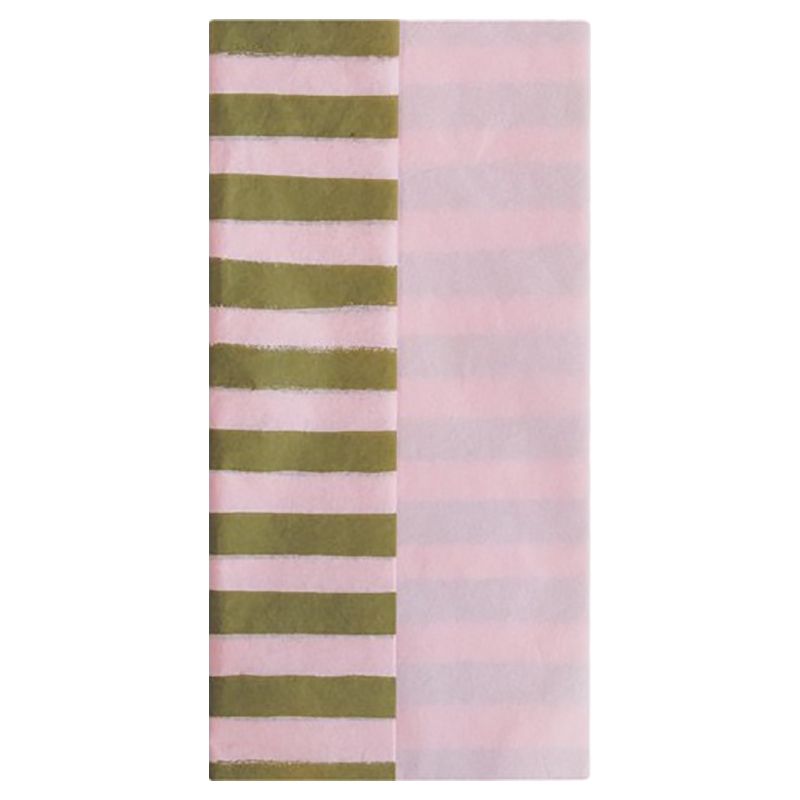 Party Camel - Stripe Tissue Paper - 6pcs - Gold/Pink