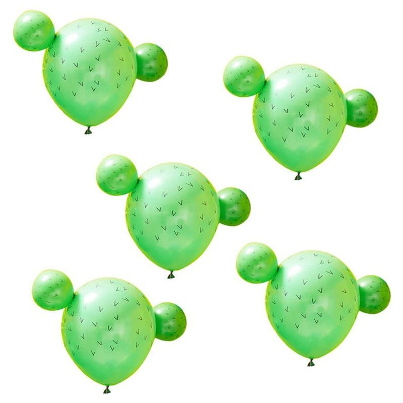 Ginger Ray Cactus Pompom Balloons Green