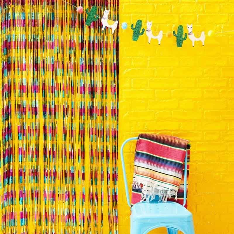 Ginger Ray Multi Coloured Foil Curtain Backdrop