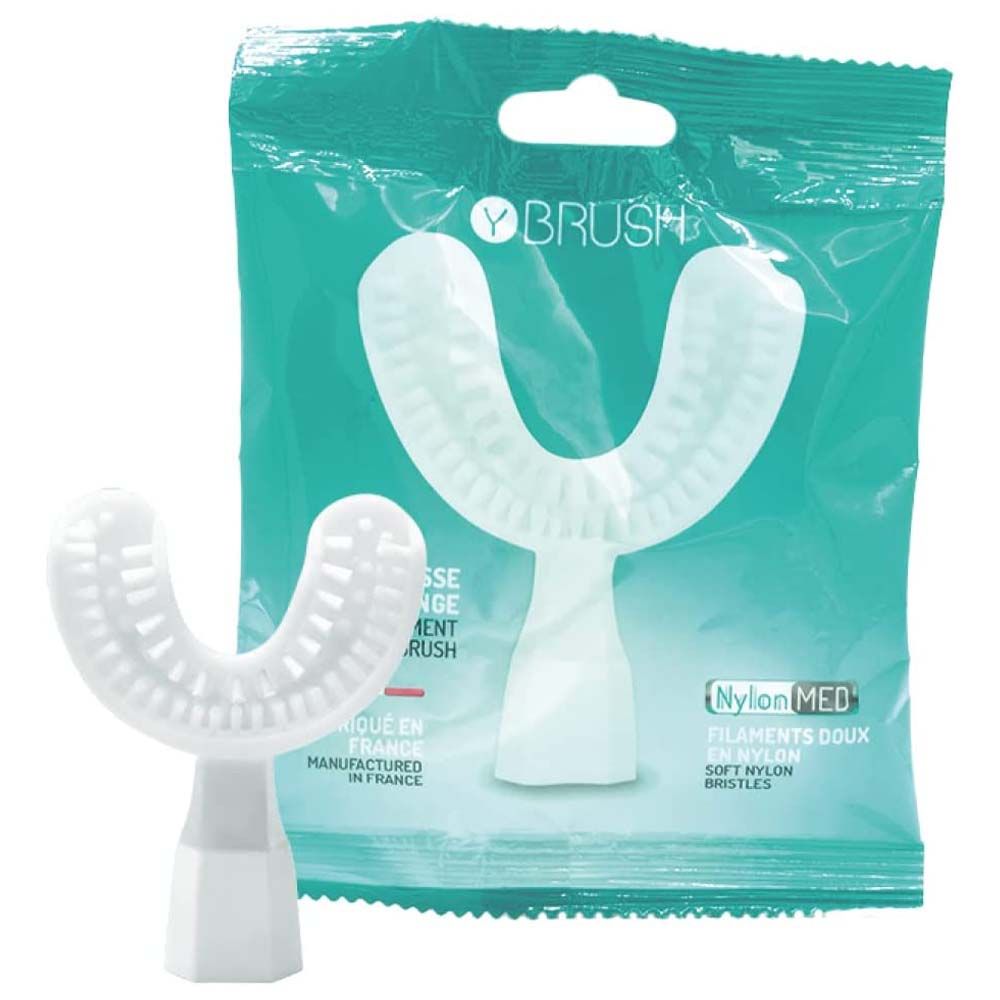 Y-Brush - Replacement Toothbrush for Adults - White