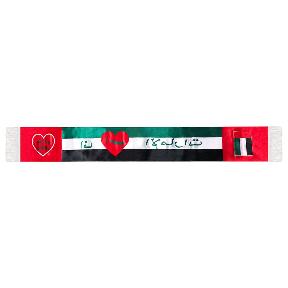 Party Magic UAE Scarf - Red/Green/White/Black