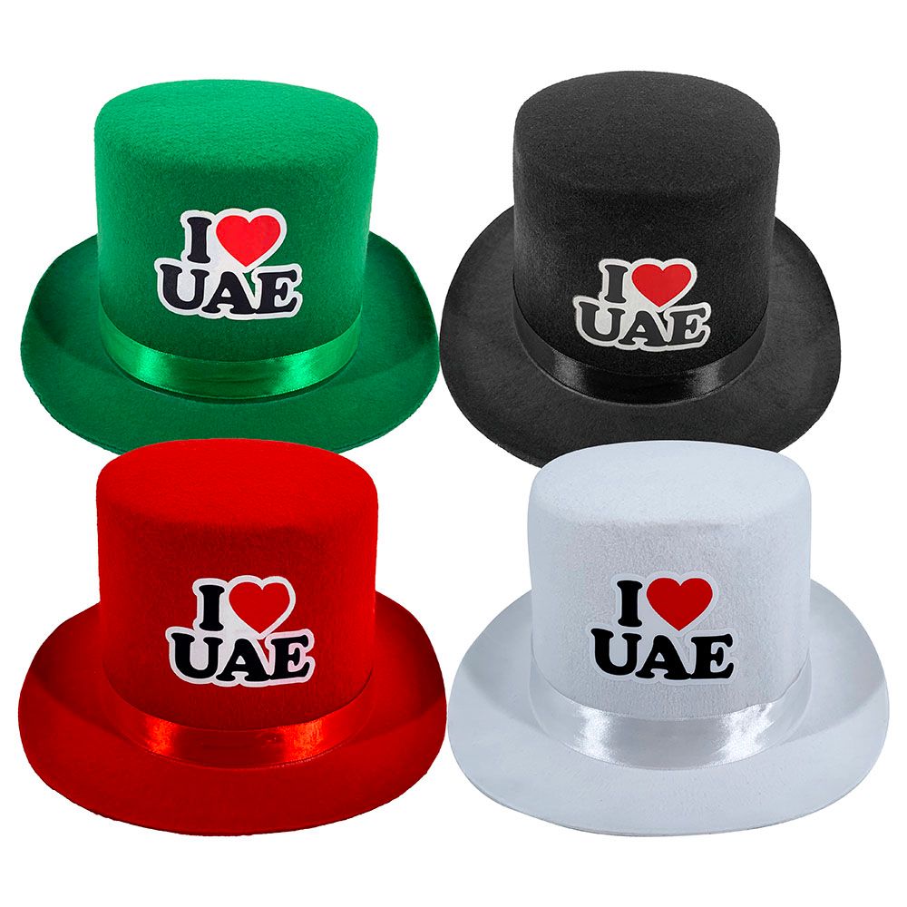 Party Magic - Child UAE Top Hat - Red/Green/White/Black