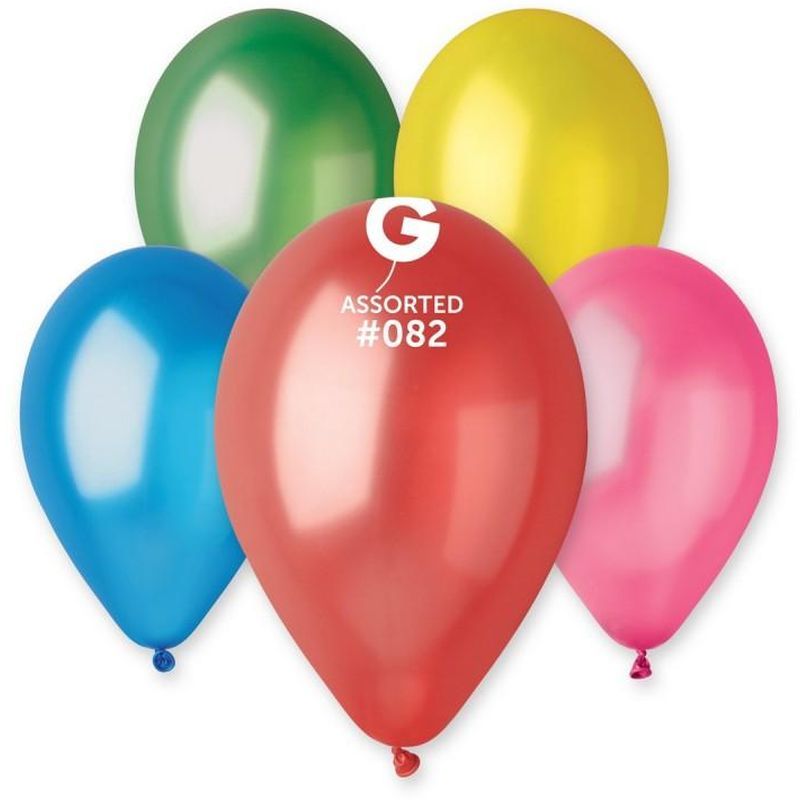 Gemar - 12in Metallic Assorted Latex Balloon100pcs