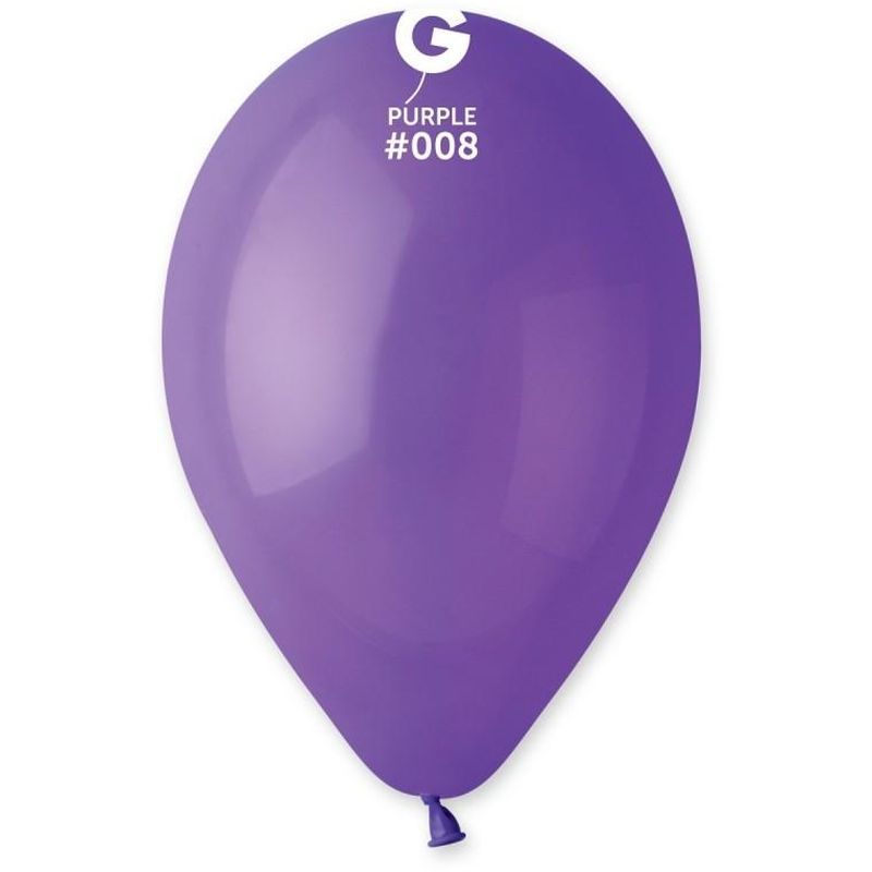 Gemar - 12in Standard Purple Latex Balloon 100pcs