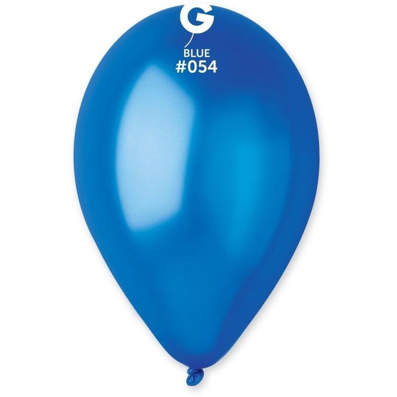 Gemar - 12in Metallic Blue Latex Balloon 100pcs