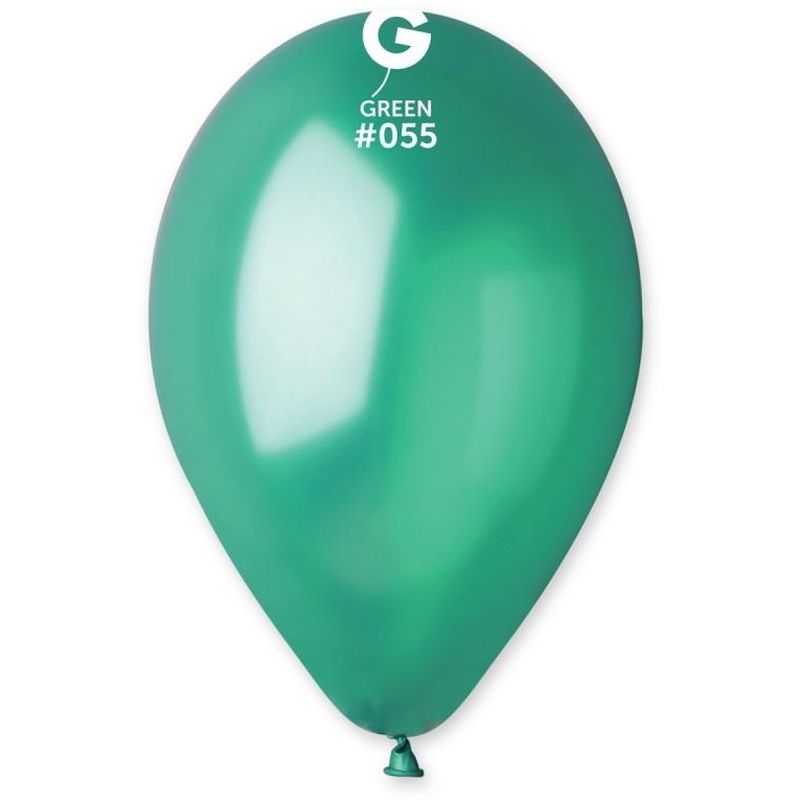 Gemar - 12in Metallic Green Latex Balloon 100pcs