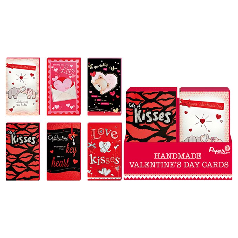 Paper Craft - Valentines Days Cards 6 Assorted Designs