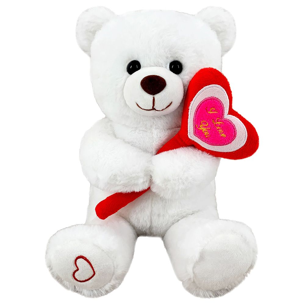 Party Magic - Bear w/ Heart Stick - 23cm - White