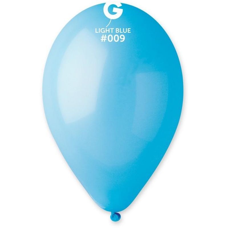 Gemar - 12in Standard Light Blue Latex Balloon 100pcs