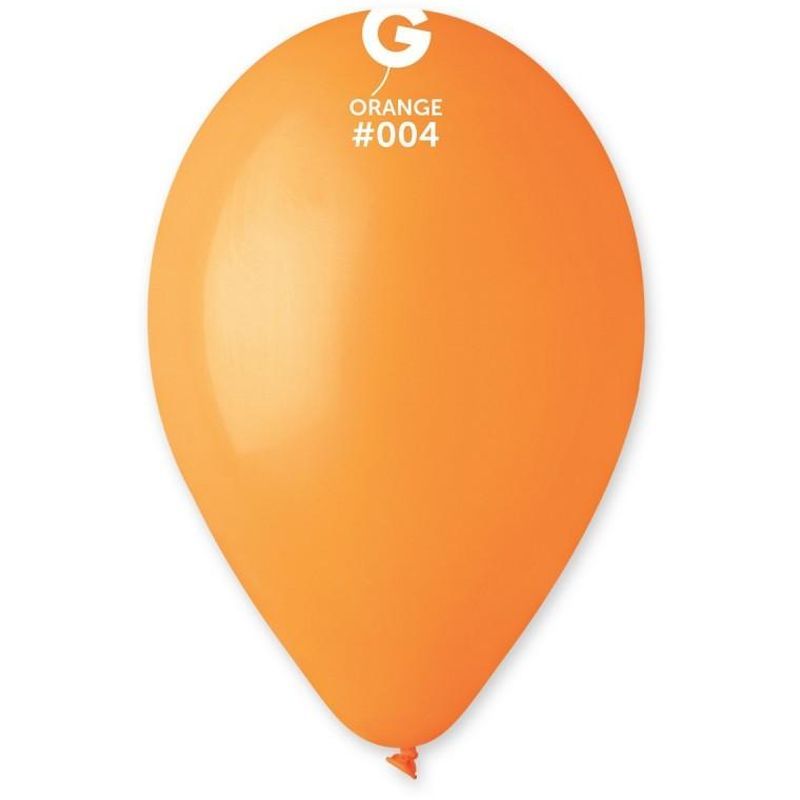 Gemar - 12in Standard Orange Latex Balloon 100pcs