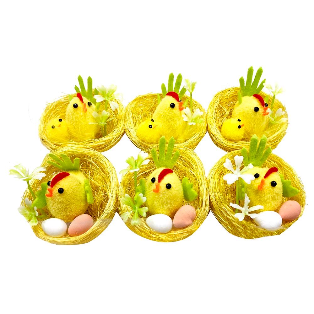 Party Magic - Easter Chicks Decor 6pcs Set