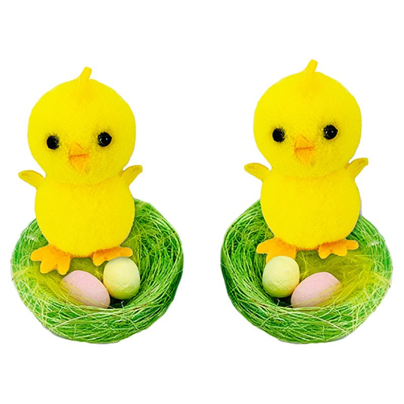 Party Magic - Easter Chick Decorations 2pcs/Pack Assorted