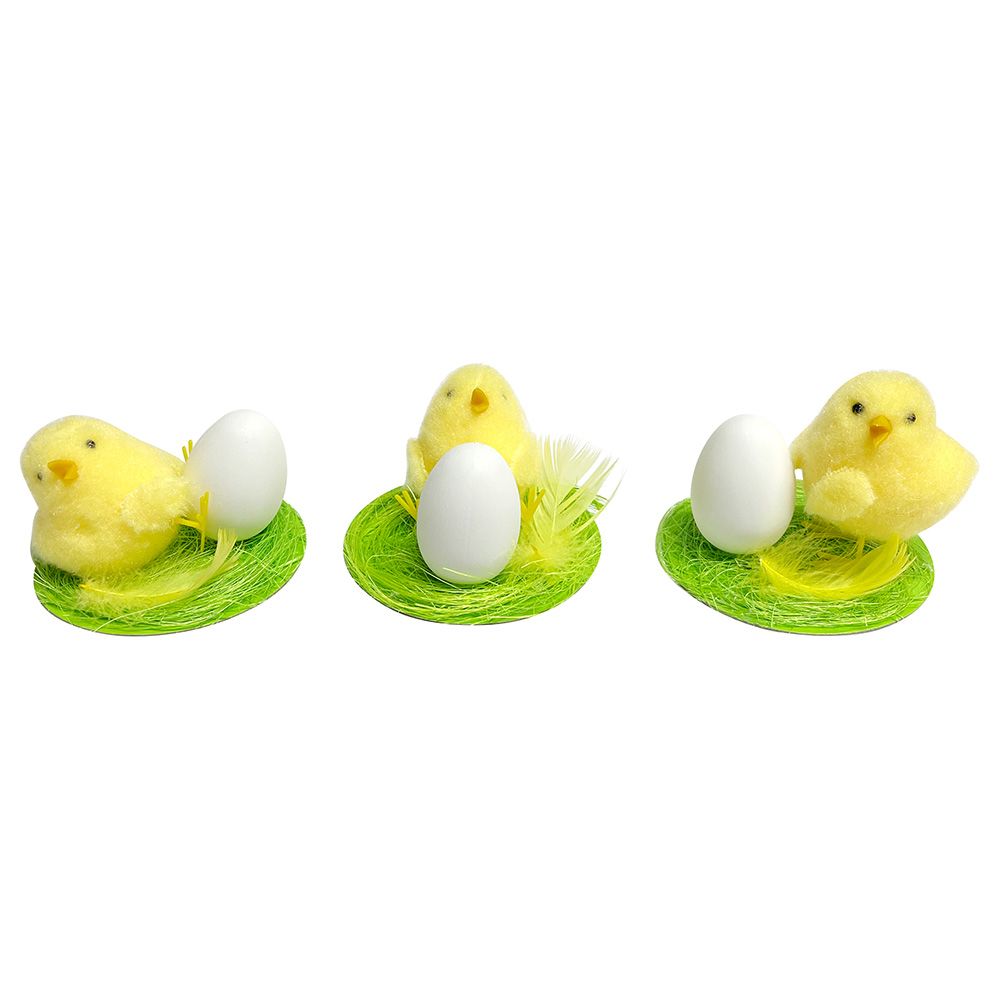 Party Magic - Easter Chick Decoration 9cm - 2pcs