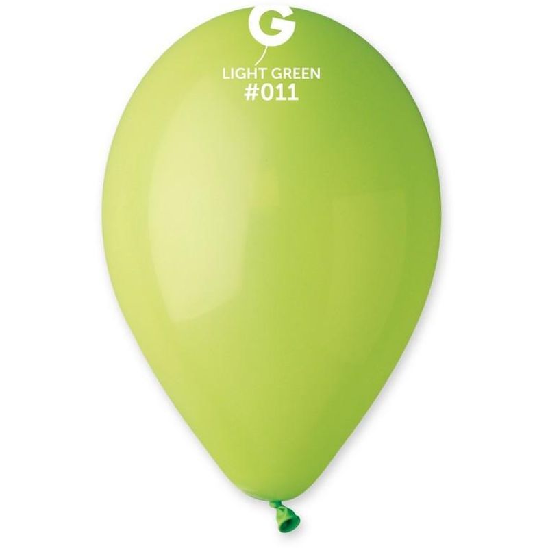 Gemar - 12in Standard Lime Green Latex Balloon 100pcs