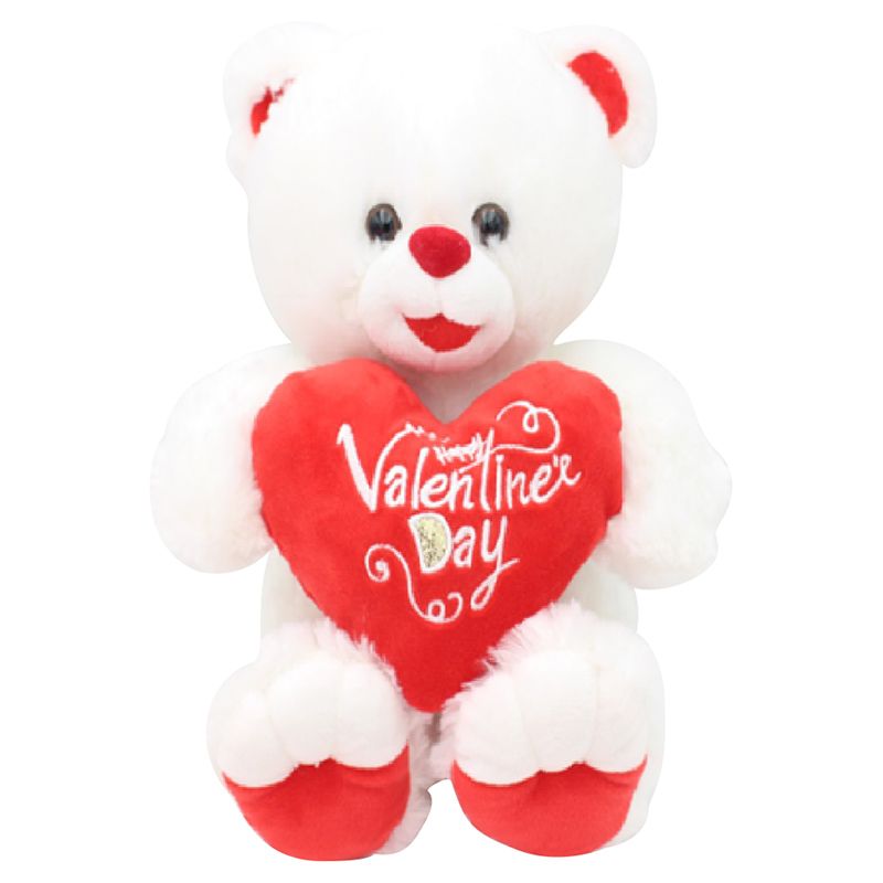 Party Magic - Valentine Plush Bear With Heart 30Cm