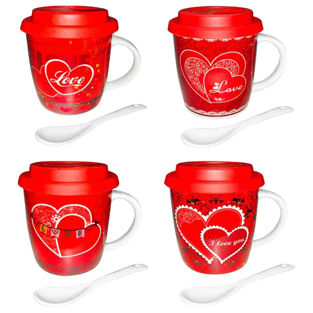 Party Magic - 19632 Valentine Mug - 9cm - Red