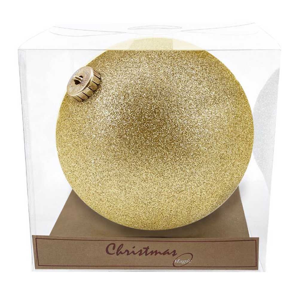 Christmas Magic - Glitter Christmas Bauble 15 cm - Gold