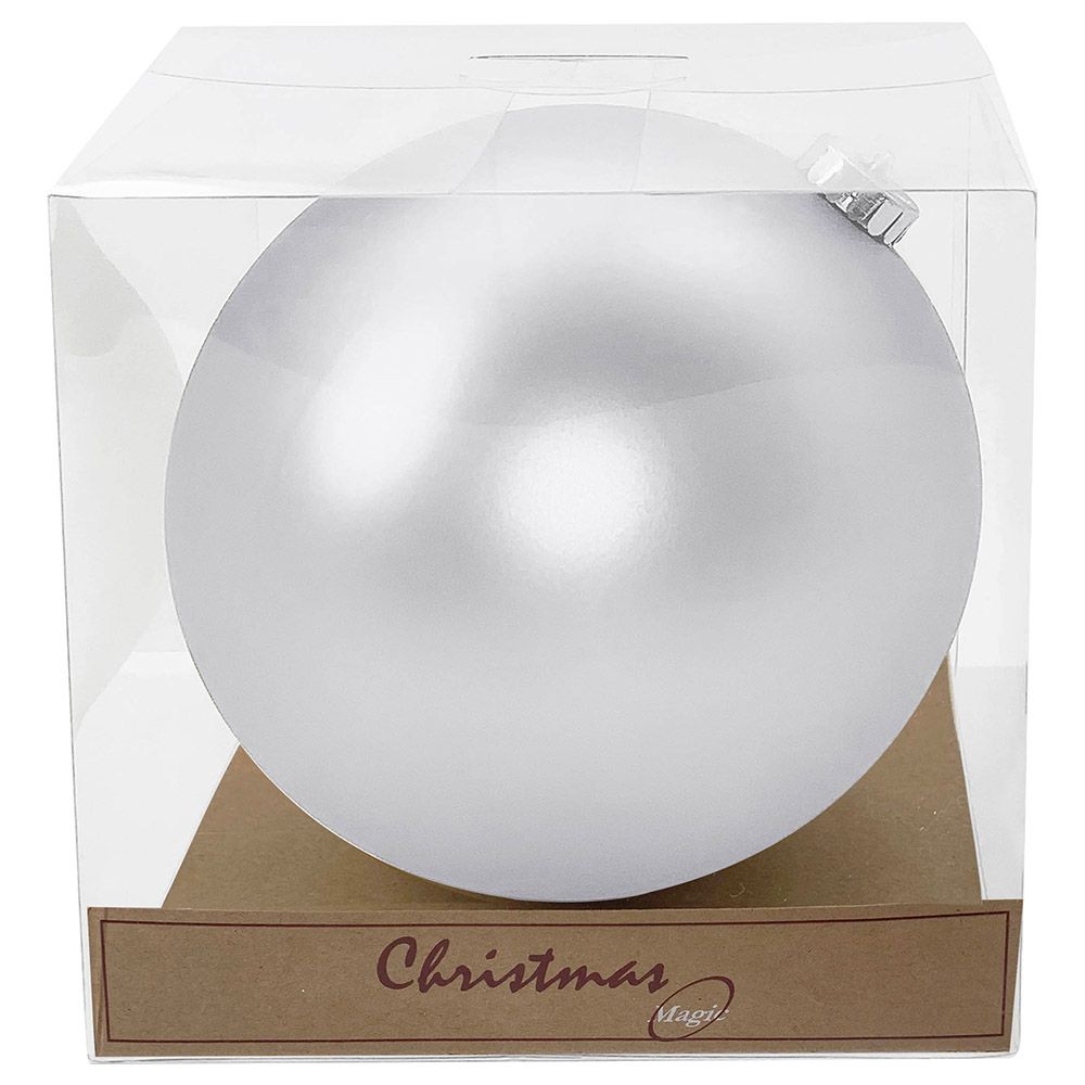 Party Magic - Matt Bauble 15cm - Silver