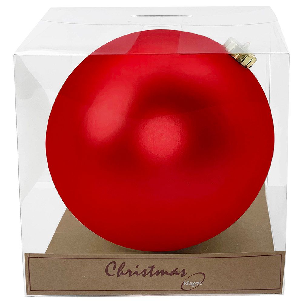 Party Magic - Matt Bauble 15cm - Red