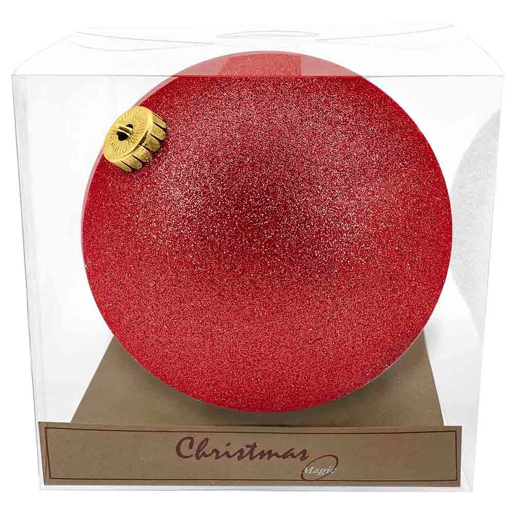 Party Magic - Bauble Glitter 15cm - Red