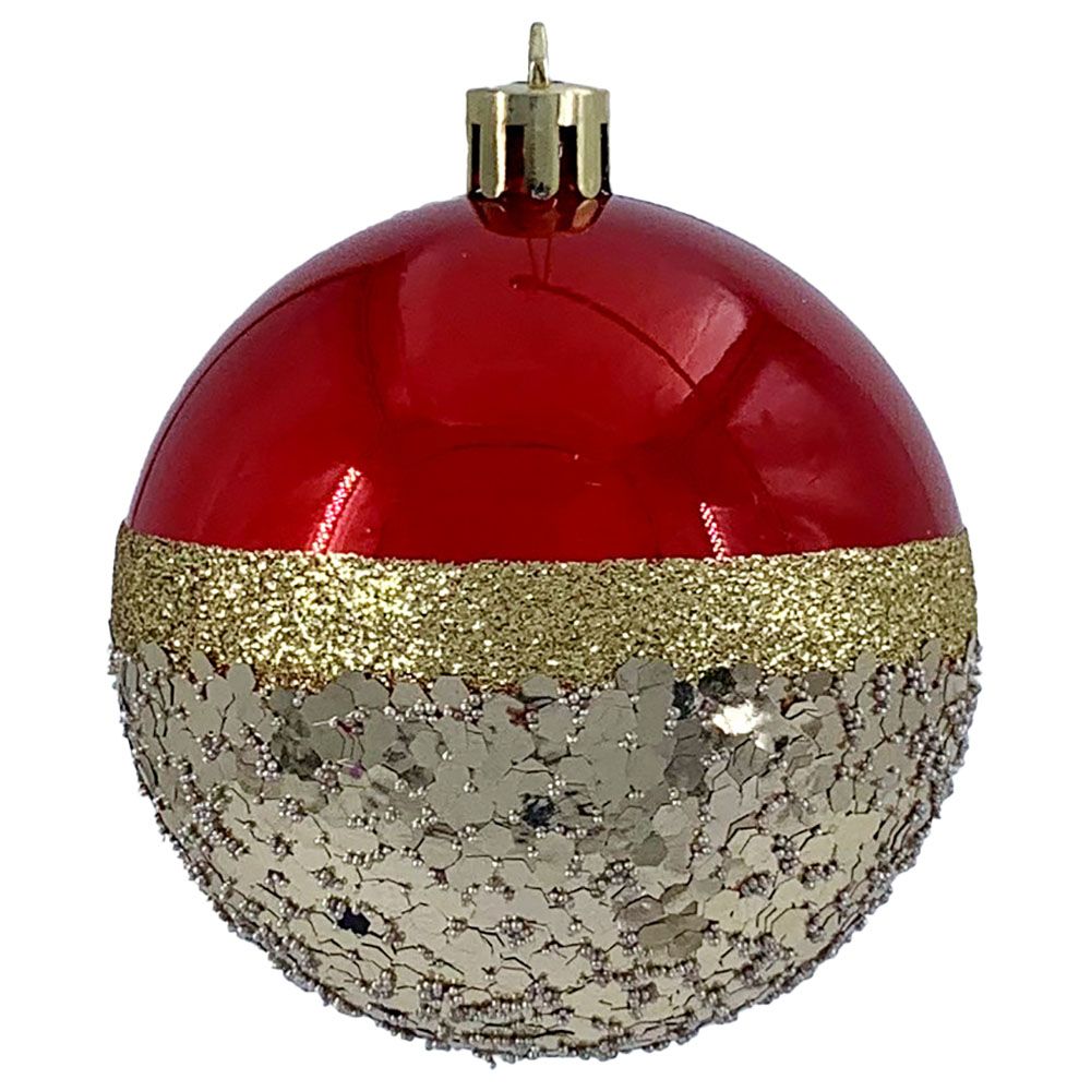 Christmas Magic - Designer Baubles 5cm - 6pcs - Red/Gold