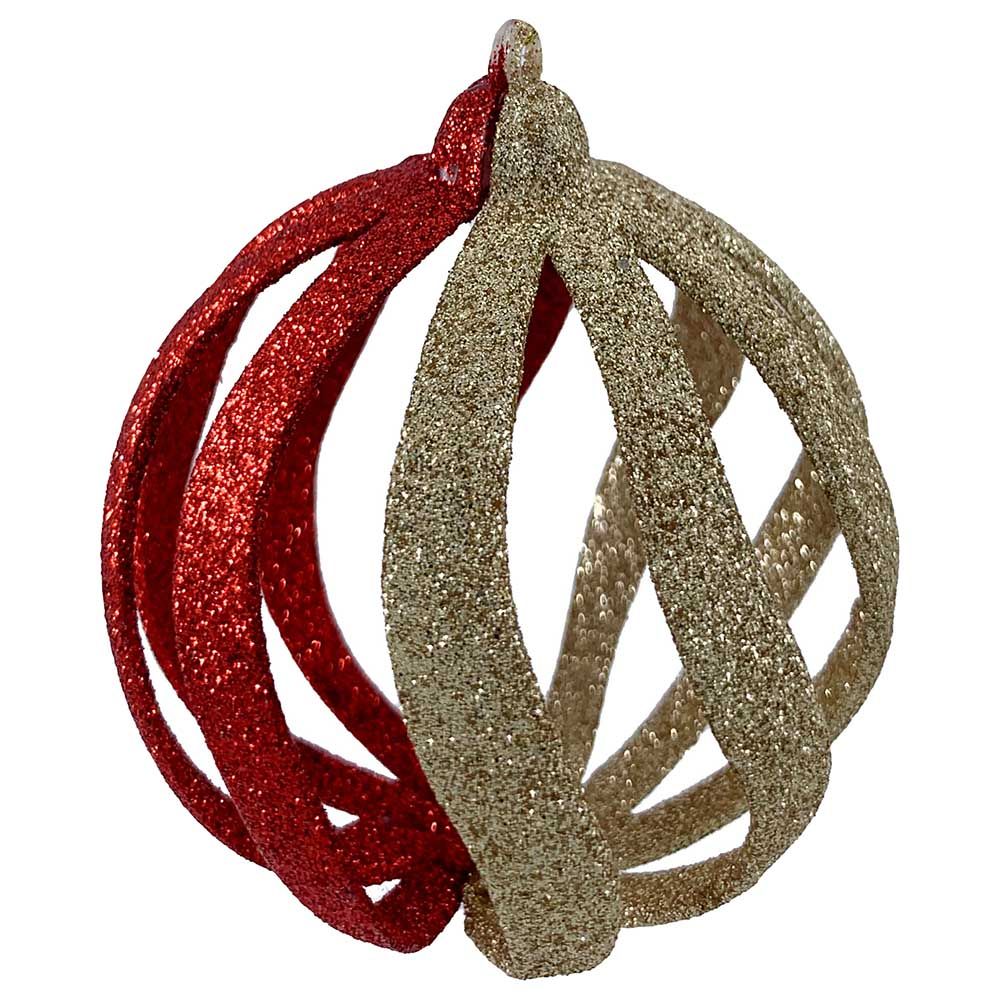 Christmas Magic - Designer Baubles 6cm - 6pcs - Gold/Red