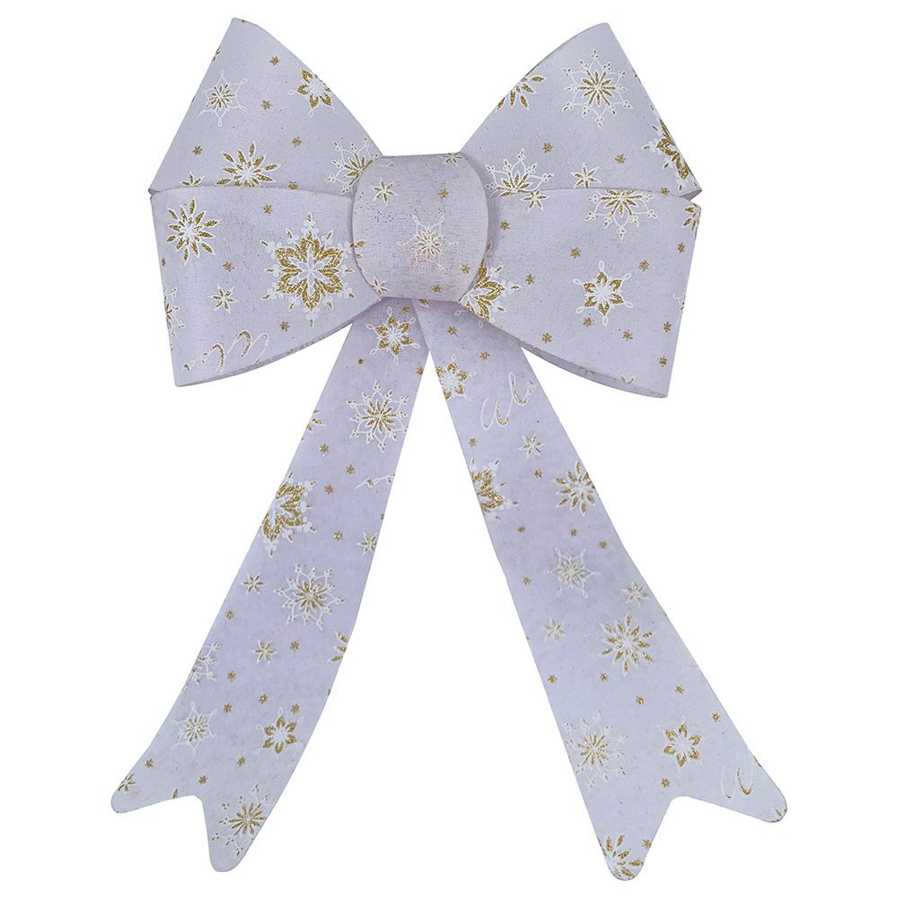 Party Magic - Snowflake Printed Christmas Bow