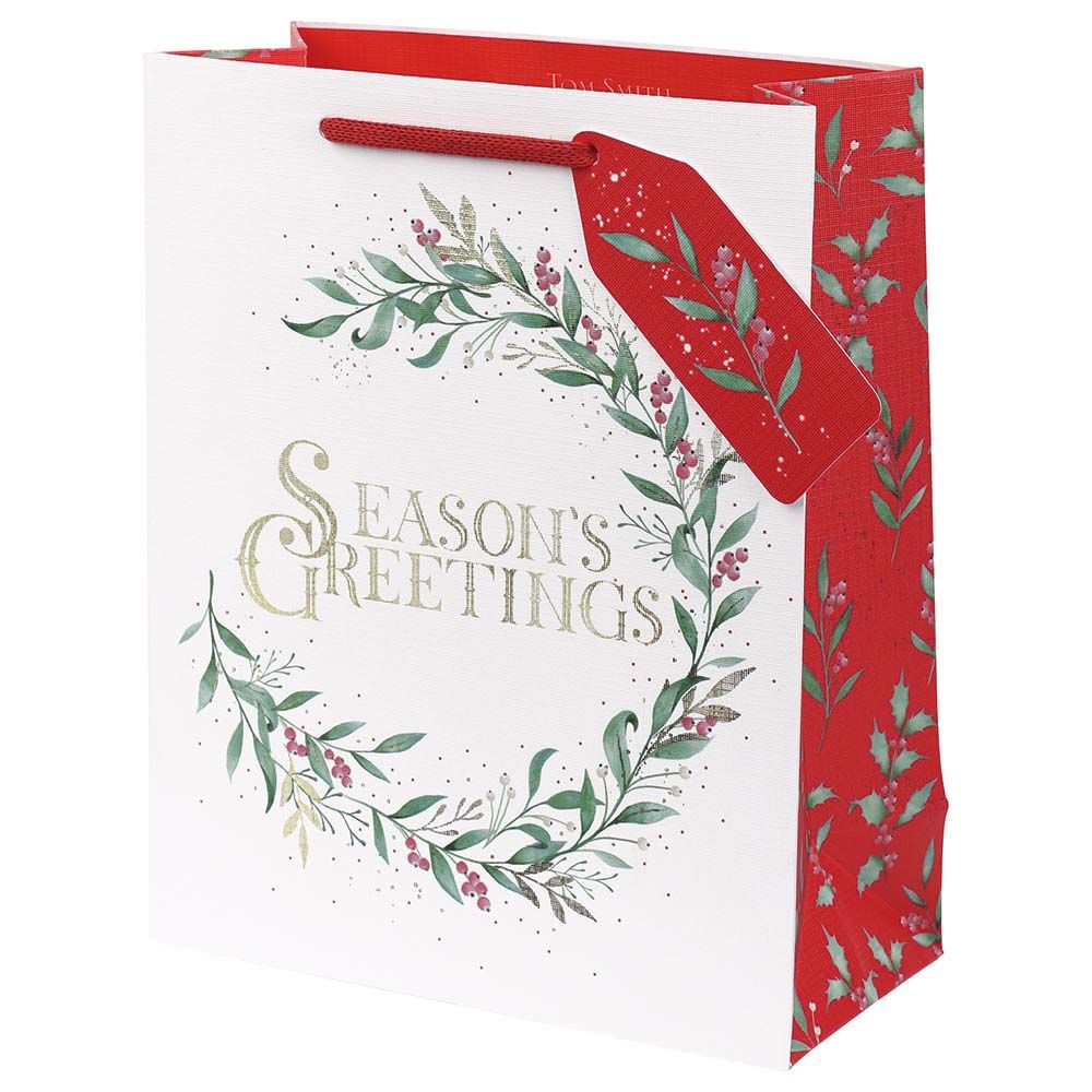 Tom Smith - Festive Christmas Gift Bag - Medium