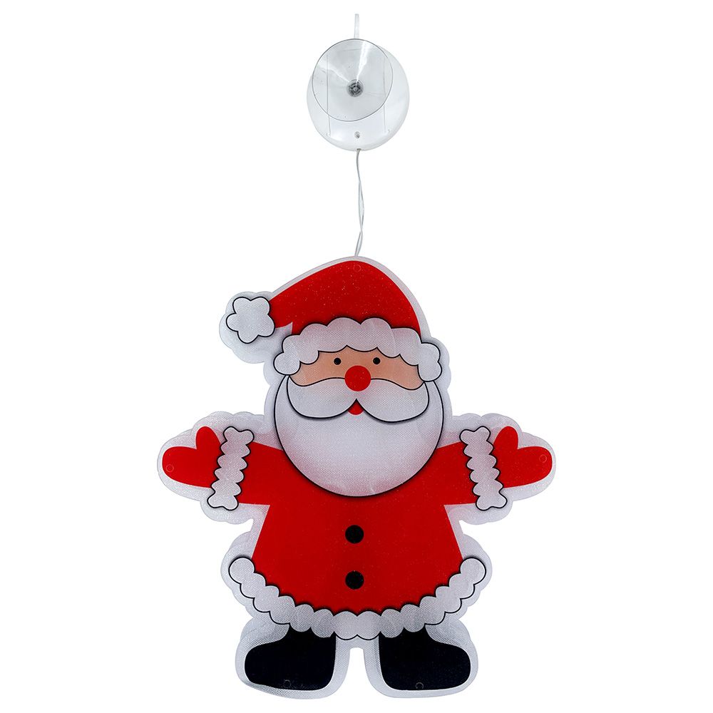 Christmas Magic - Santa Window Decoration With LED - 27x30 cm