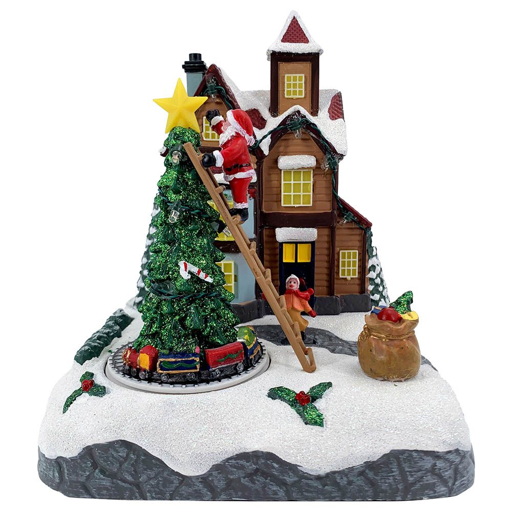 Christmas Magic - Christmas Village Scene w/ Music - 20 x 22.5 cm