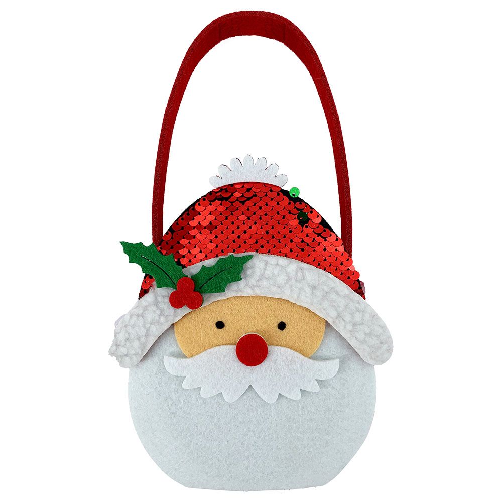 Christmas Magic - Christmas Santa Felt Bag w/ Sequins