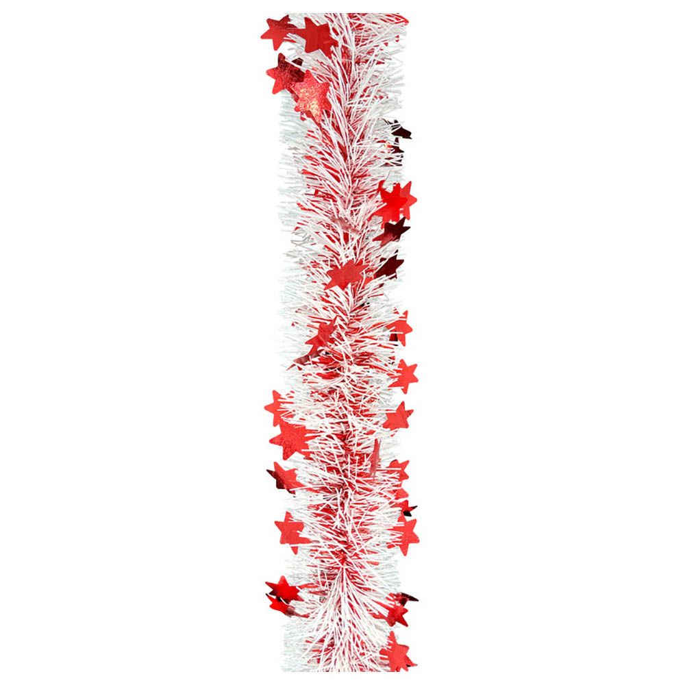 Party Magic - Christmas Tinsel w/ Stars - Red