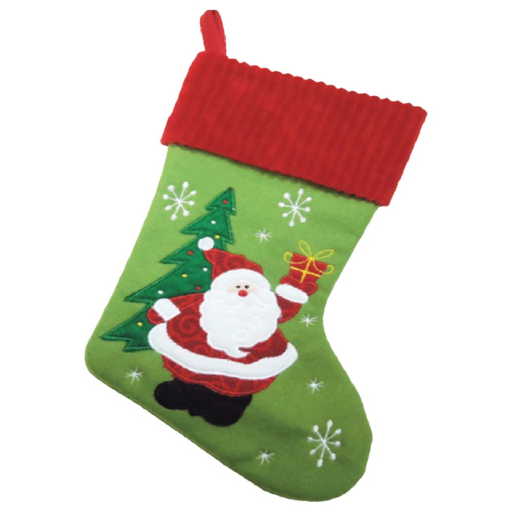 Christmas Magic - Santa Stocking 45cm - Green