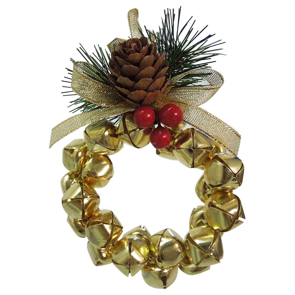 Christmas Magic - Bell Wreath 10cm - Gold 