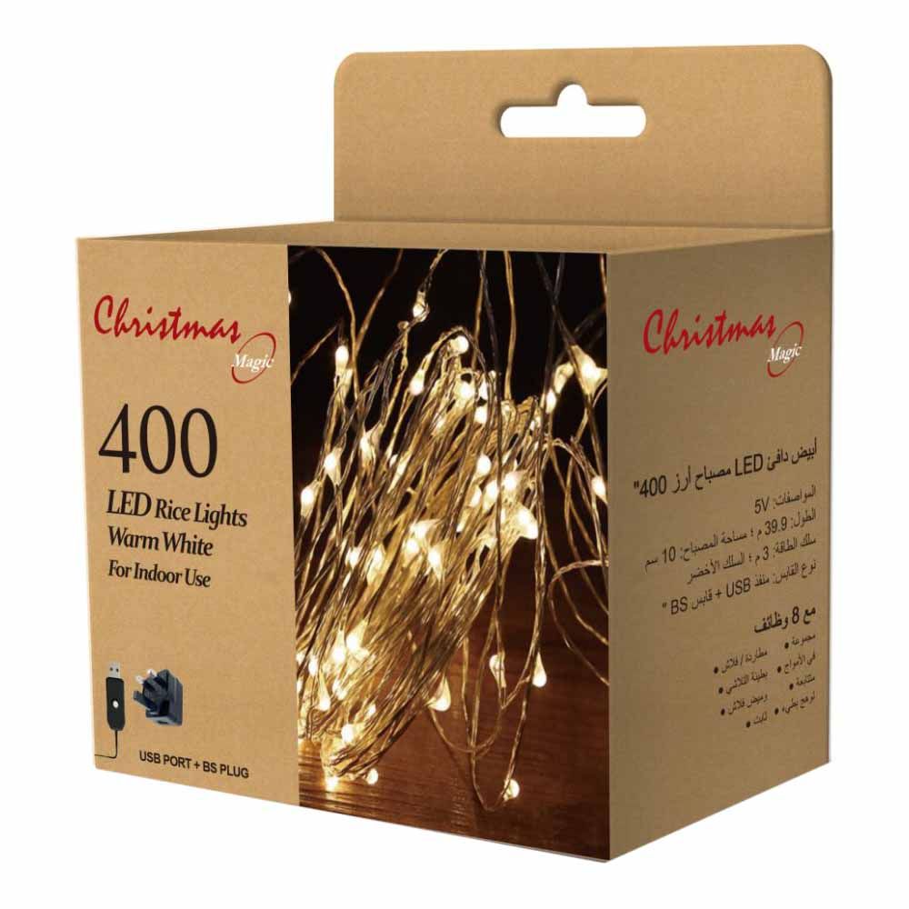 Christmas Magic - 400 Led Rice Lights - Warm White