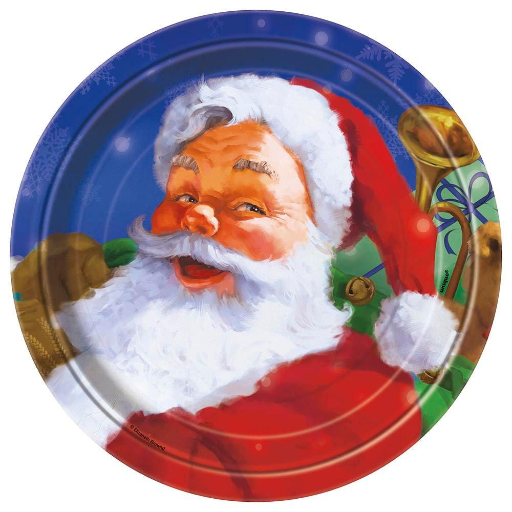 Unique - Christmas Holiday Santa Plates