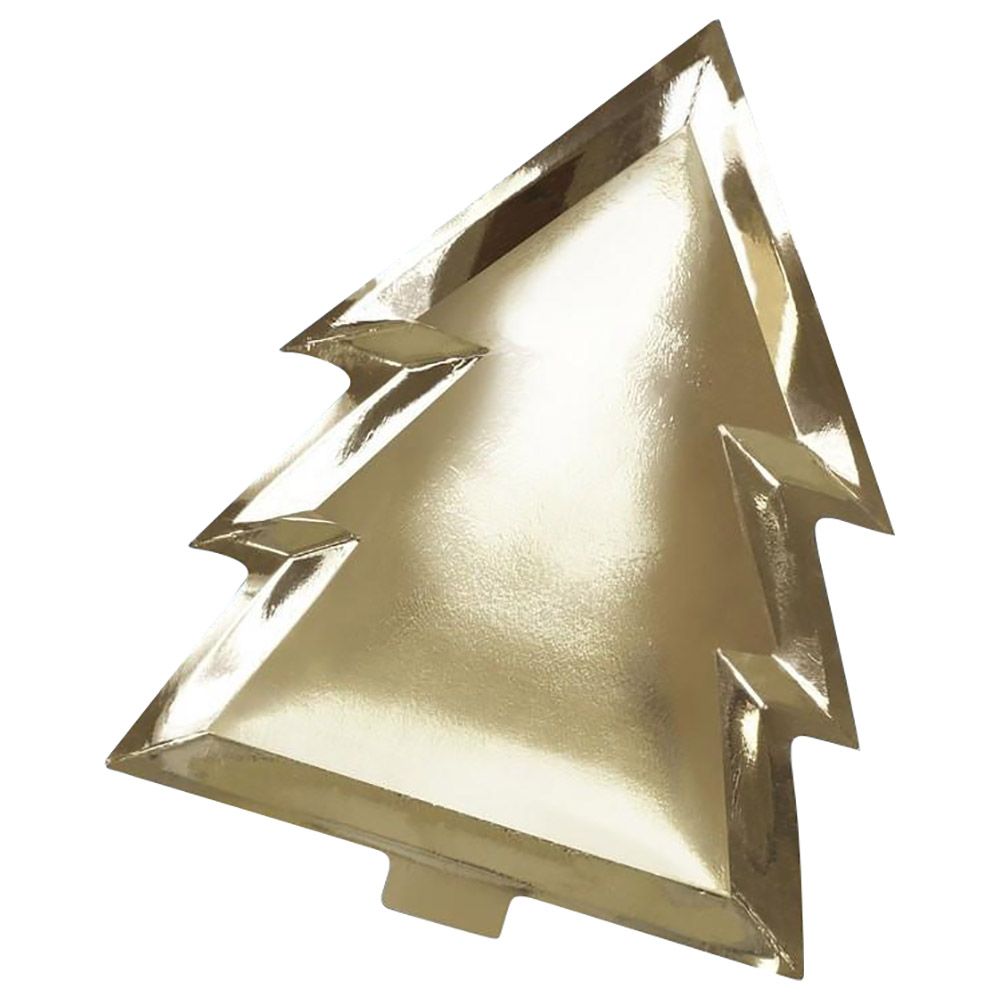 Ginger Ray - Foil Paper Plates Christmas Tree Shape