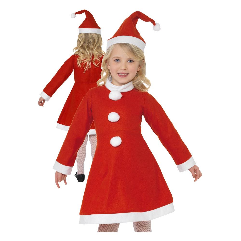 Smiffys - Santa Girl Costume - Red