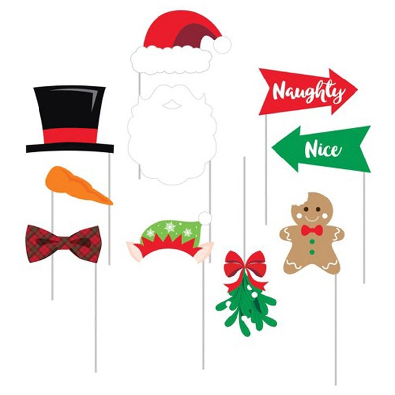 Party Zone -  Holiday Photo Props 10Ct