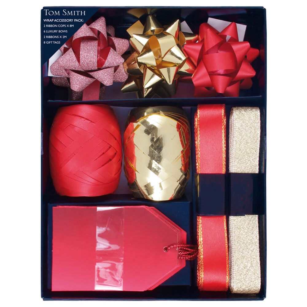 Tom Smith - Red And Gold Gift Accessory Pack