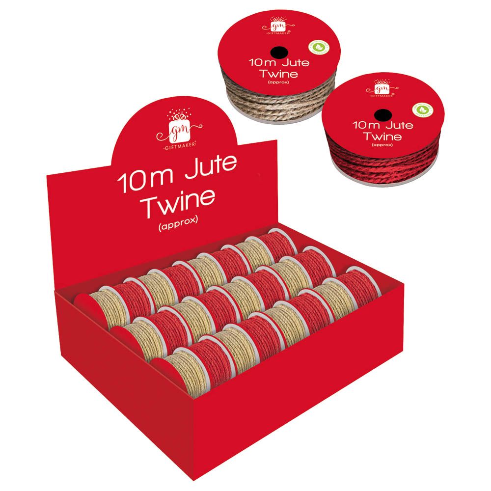 Giftmaker - 10m Jute Twine - Assorted